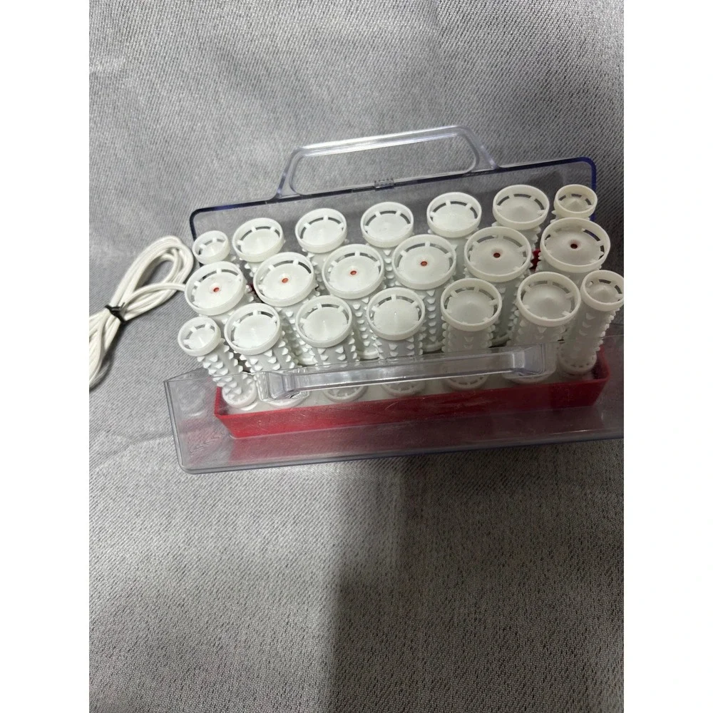 Remington Electric‎ Hot Rollers Hair Setter Red White 20 Rollers No Clips